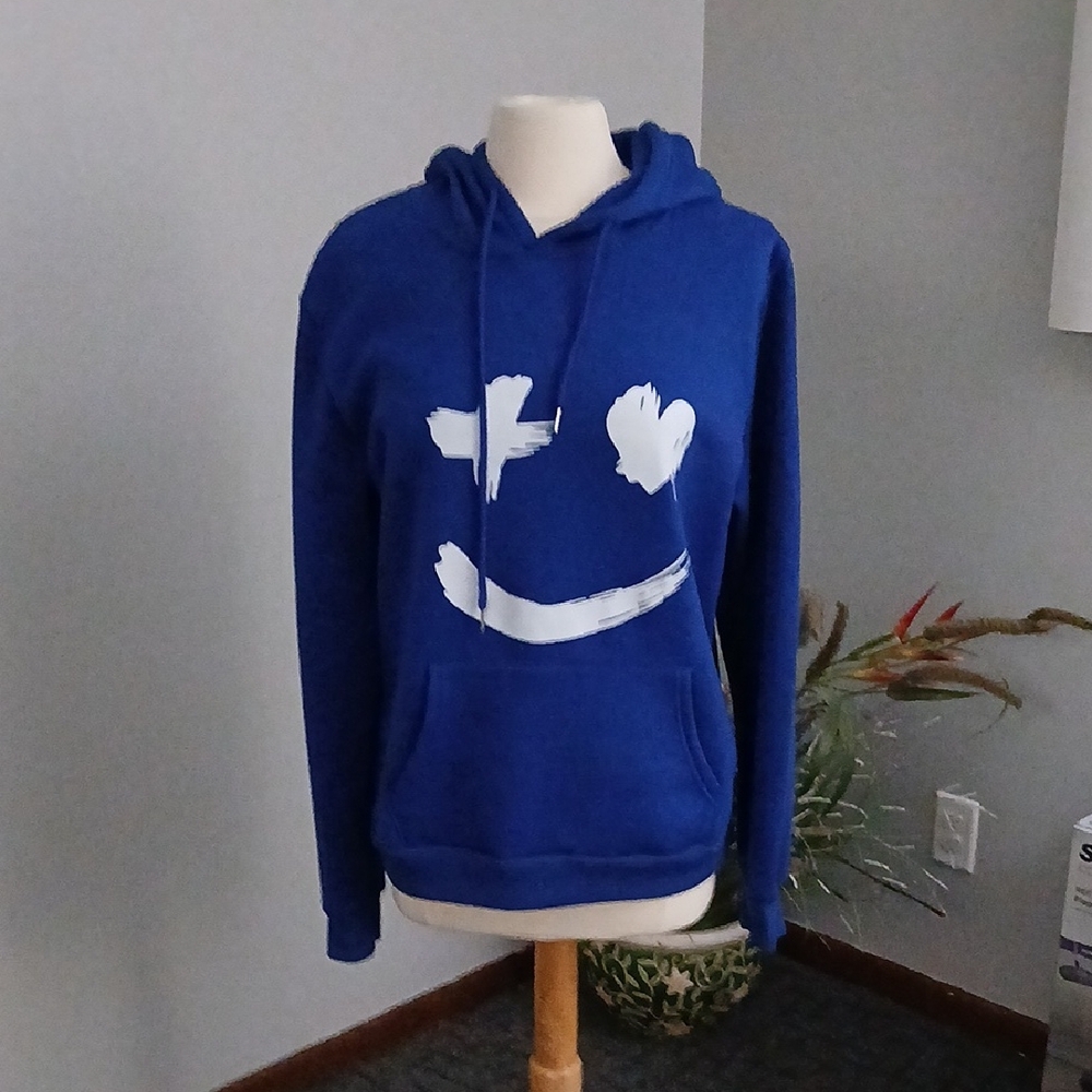 Blue Smiley Hoodie ;) - Picture 2 of 5
